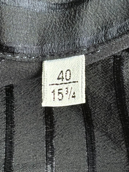 Saint Laurent Paris Vertical Script Silk Shirt