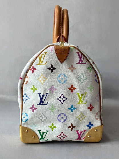 Louis Vuitton X Murakami White Multicolor Speedy 30