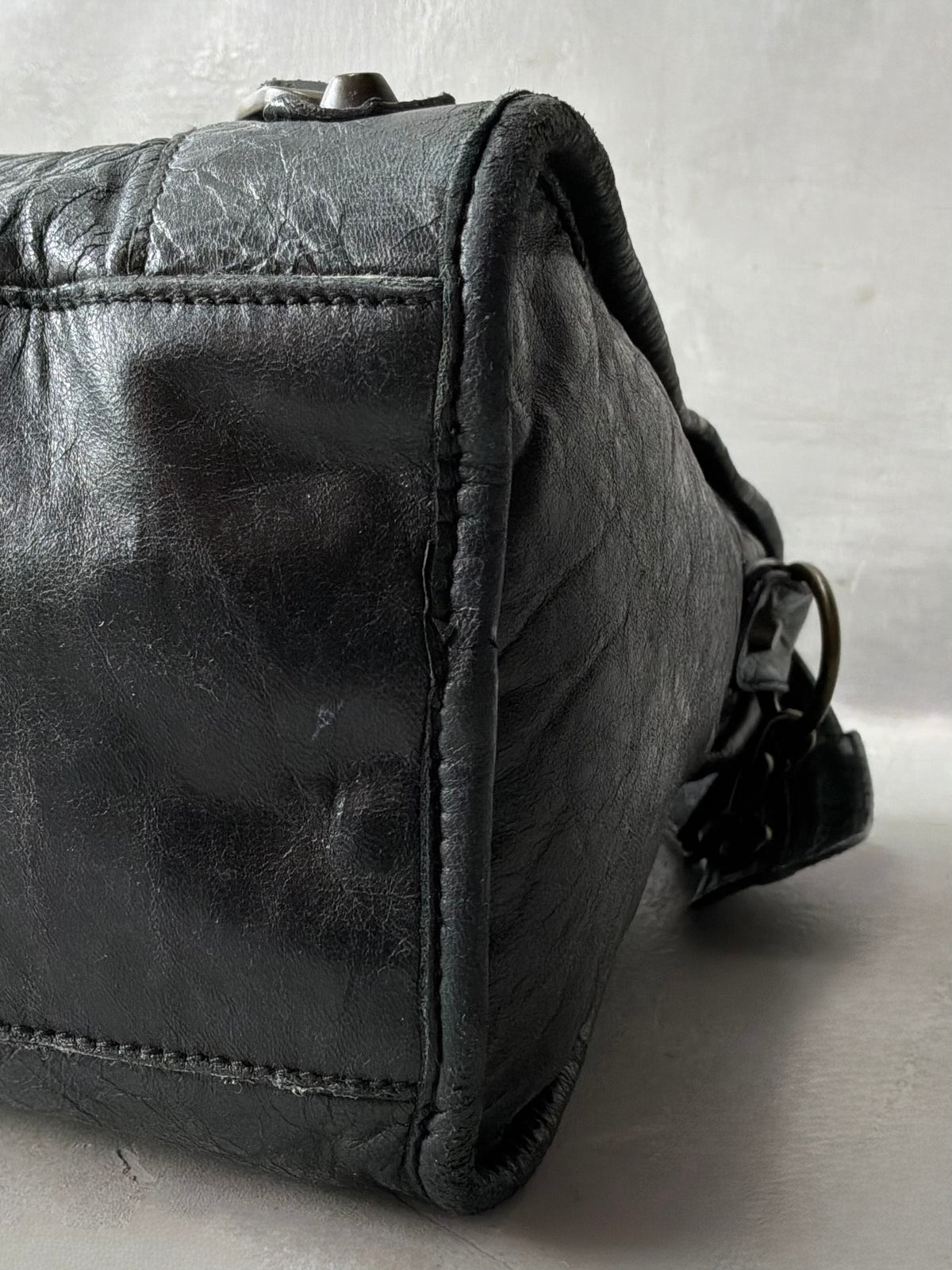 Balenciaga Classic City Black on Brass Lambskin Bag