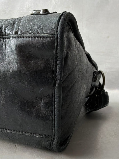 Balenciaga Classic City Black on Brass Lambskin Bag