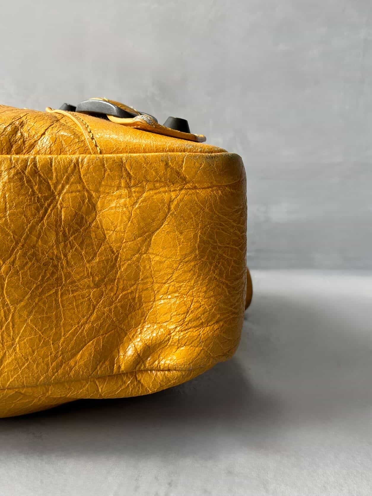 Balenciaga City Town Yellow Crossbody Lambskin Bag