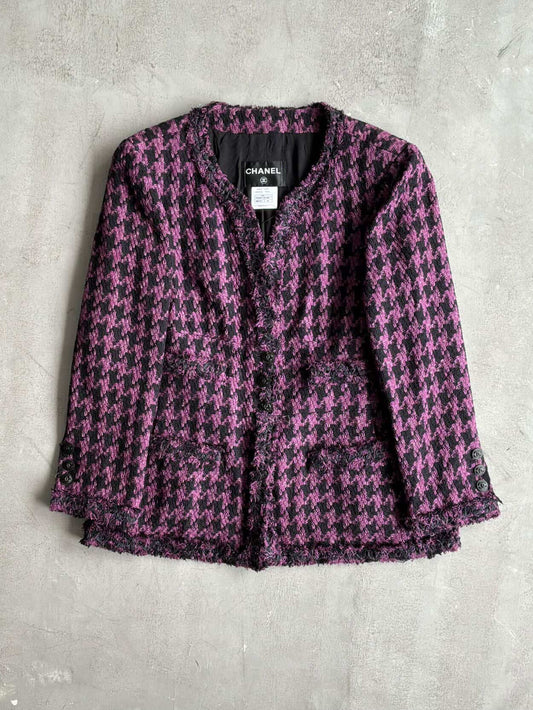 2009 Chanel Purple & Black Tweed Blazer