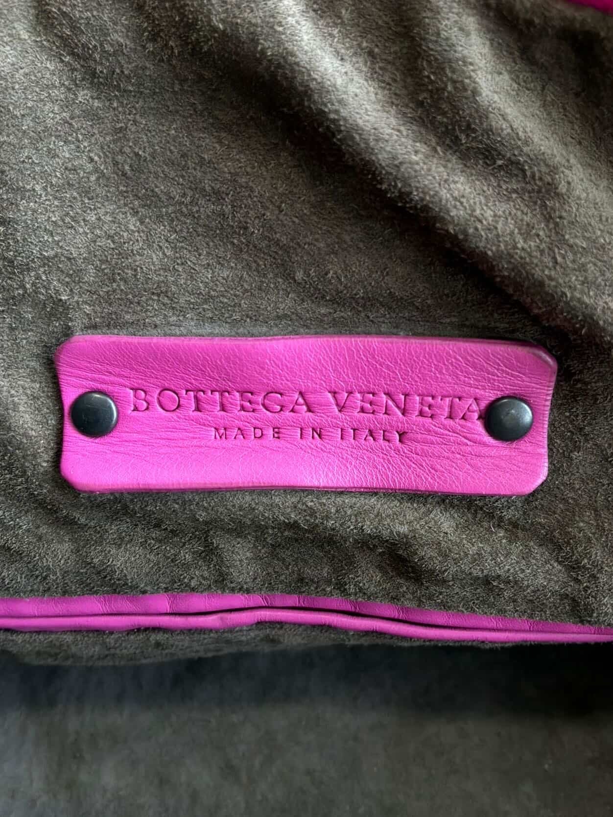 Bottega Veneta Pink Intrecciato Boston Bag