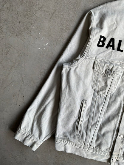 Balenciaga Embroidered Script Denim Jacket