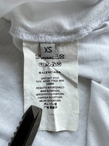 Balenciaga Mode Script White Tee