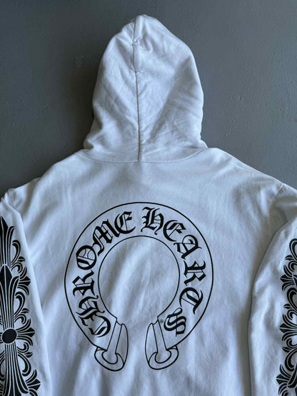 Chrome Hearts Floral Horseshoe Logo Pullover Hoodie