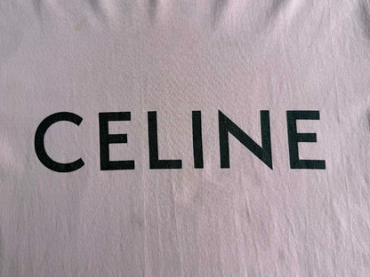 Celine Pink Scrip Logo Shirt