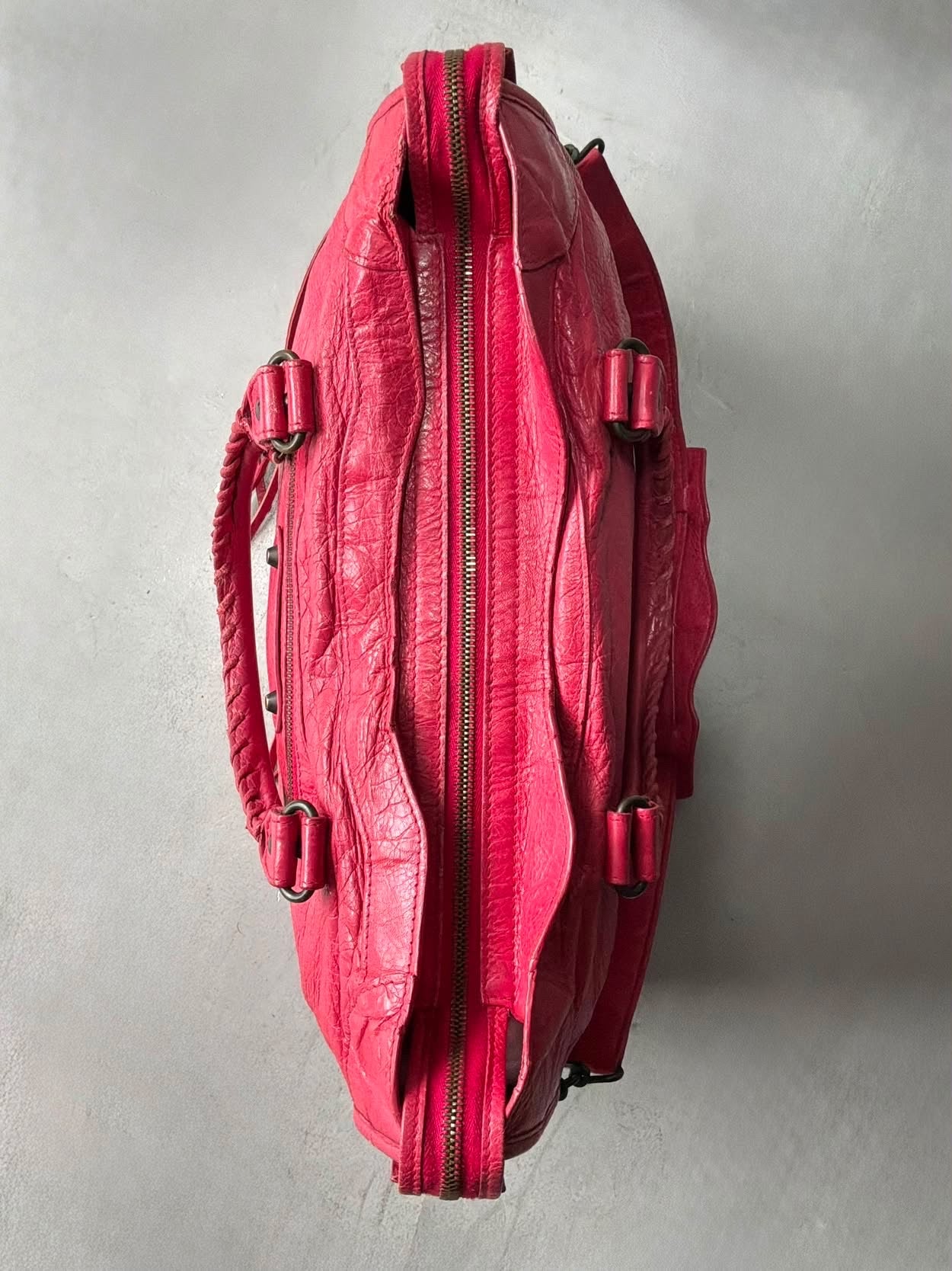 Balenciaga City Red Lambskin Bag