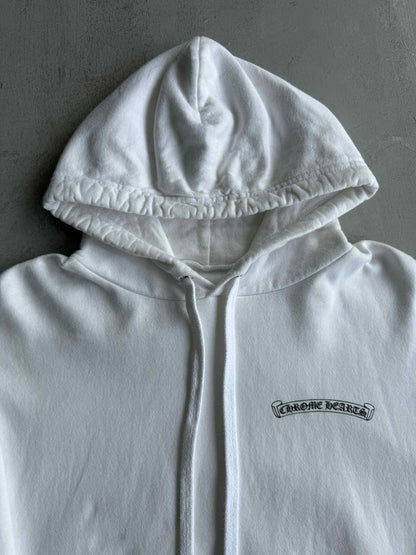 Chrome Hearts White & Yellow Cross Logo Hoodie
