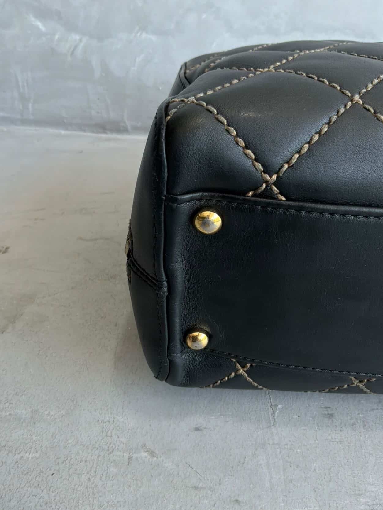 2002 Chanel Quilted Lambskin Boston Bag
