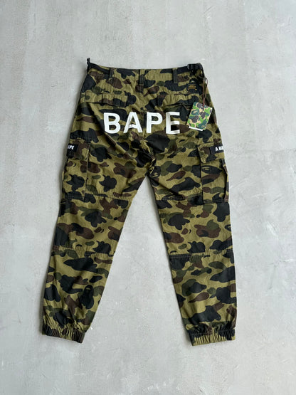 Bape 1st Camo spell out pants