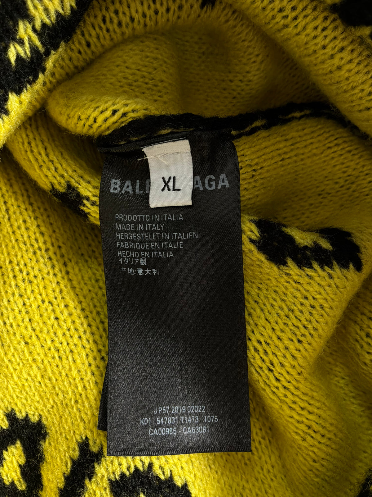 Balenciaga All Over Print Knit Crewneck