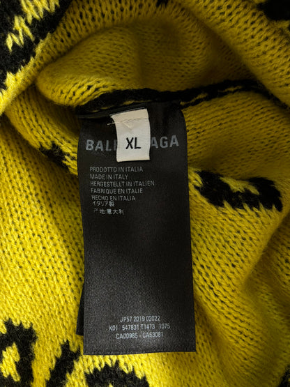 Balenciaga All Over Print Knit Crewneck