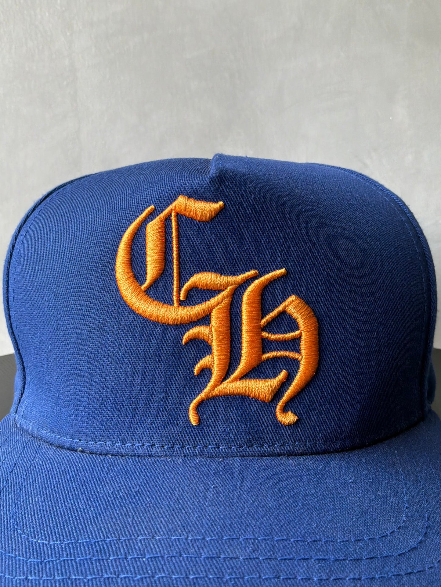 Chrome Hearts Blue Embroidered Baseball Hat
