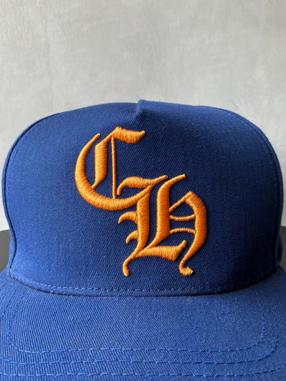 Chrome Hearts Blue Embroidered Baseball Hat