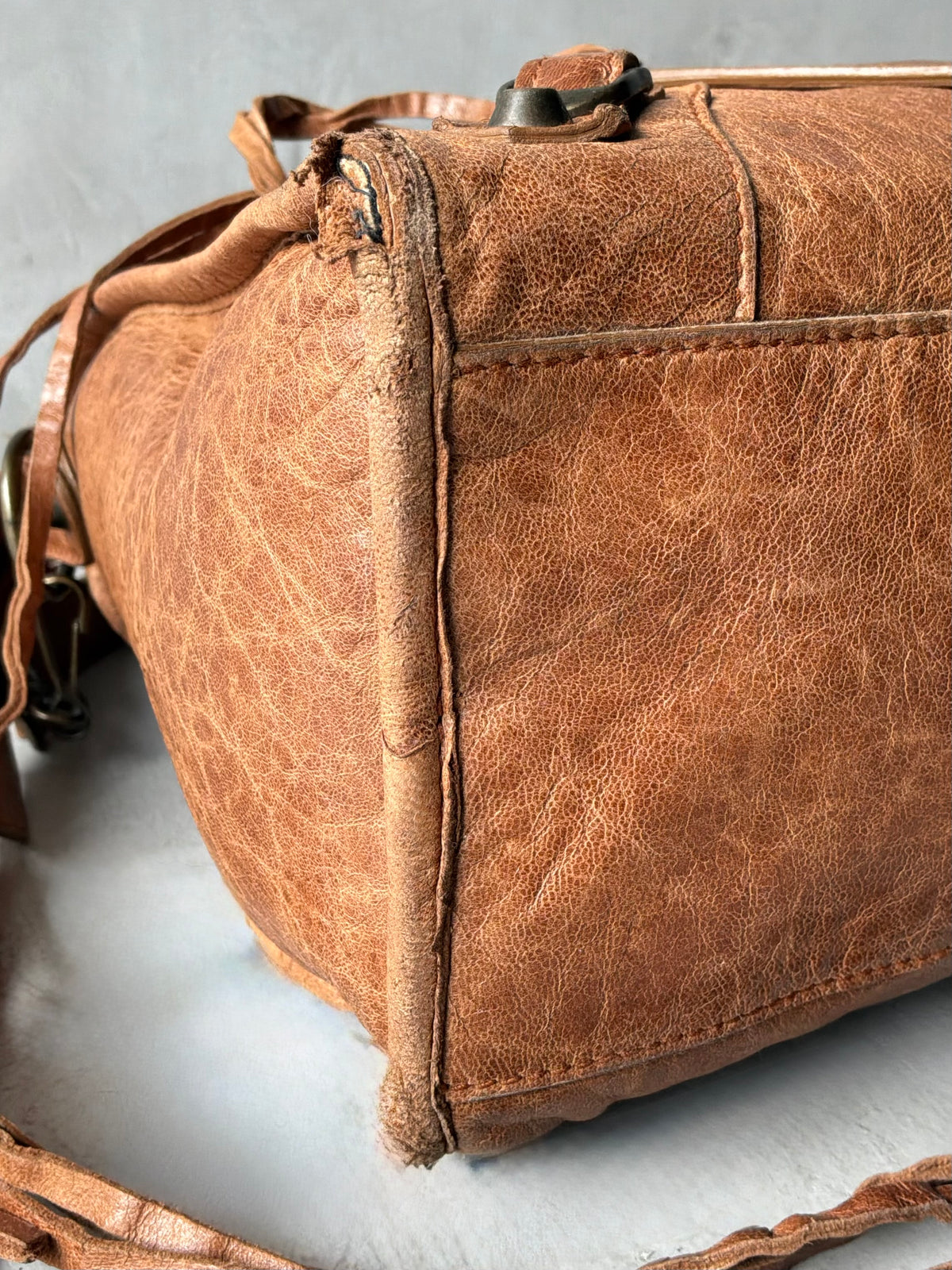 Balenciaga Classic City Rust Brown on Brass Lambskin Bag