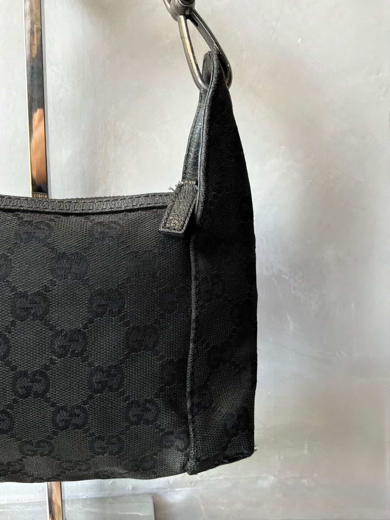 Gucci GG Black Canvas Monogram HandBag