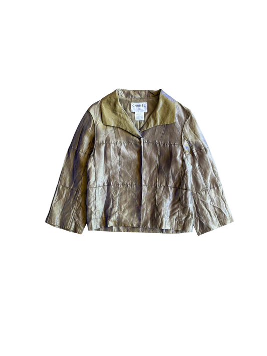 1999 Chanel Silk Nylon Metallic Blazer