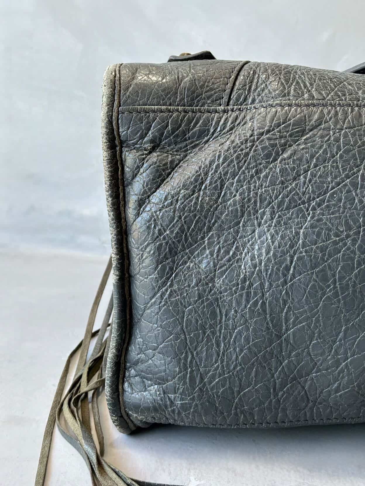 Balenciaga City Part Time Dark Gray Lambskin Bag