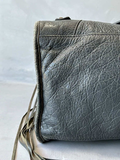 Balenciaga City Part Time Dark Gray Lambskin Bag