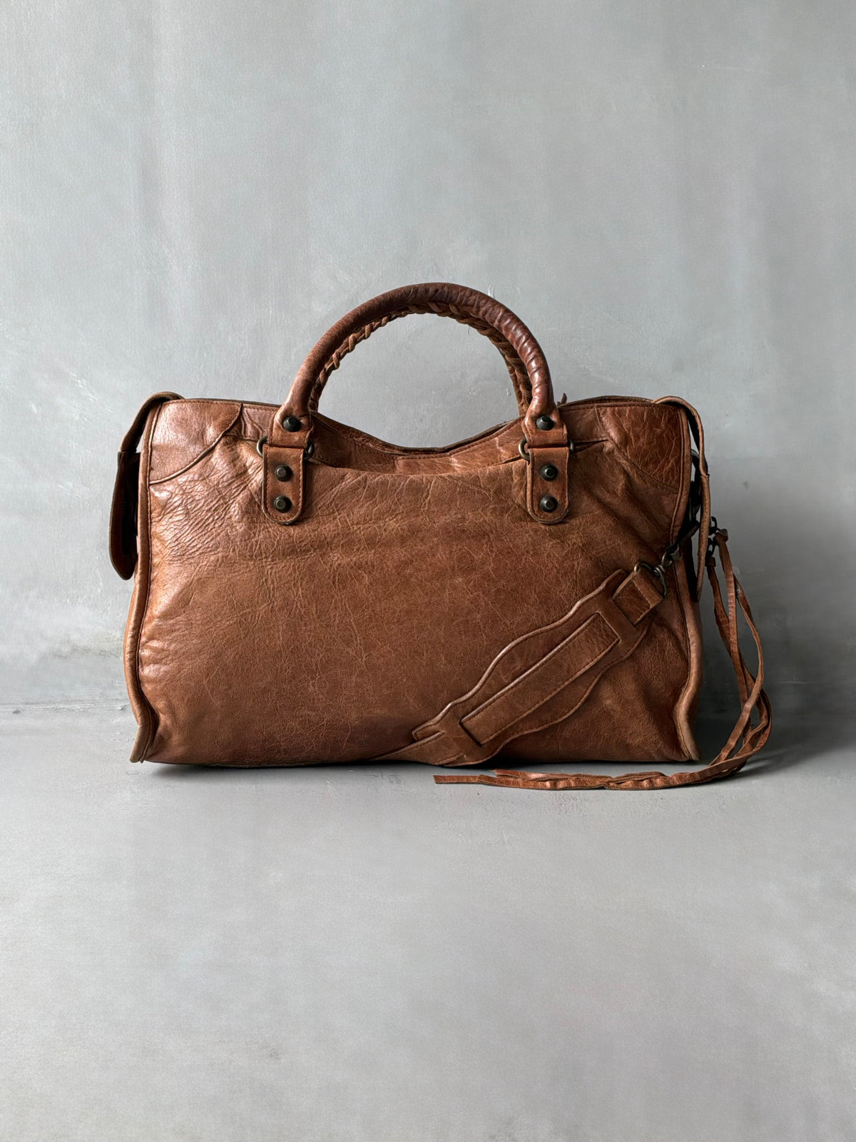 Balenciaga Classic City Rust Brown on Brass Lambskin Bag
