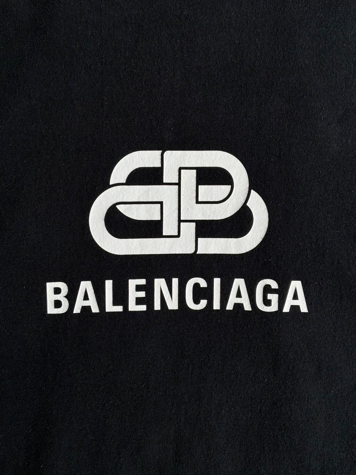 Balenciaga Interlock Logo Black Tee