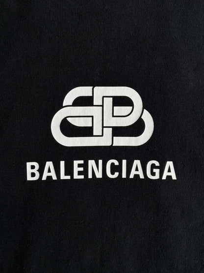 Balenciaga Interlock Logo Black Tee