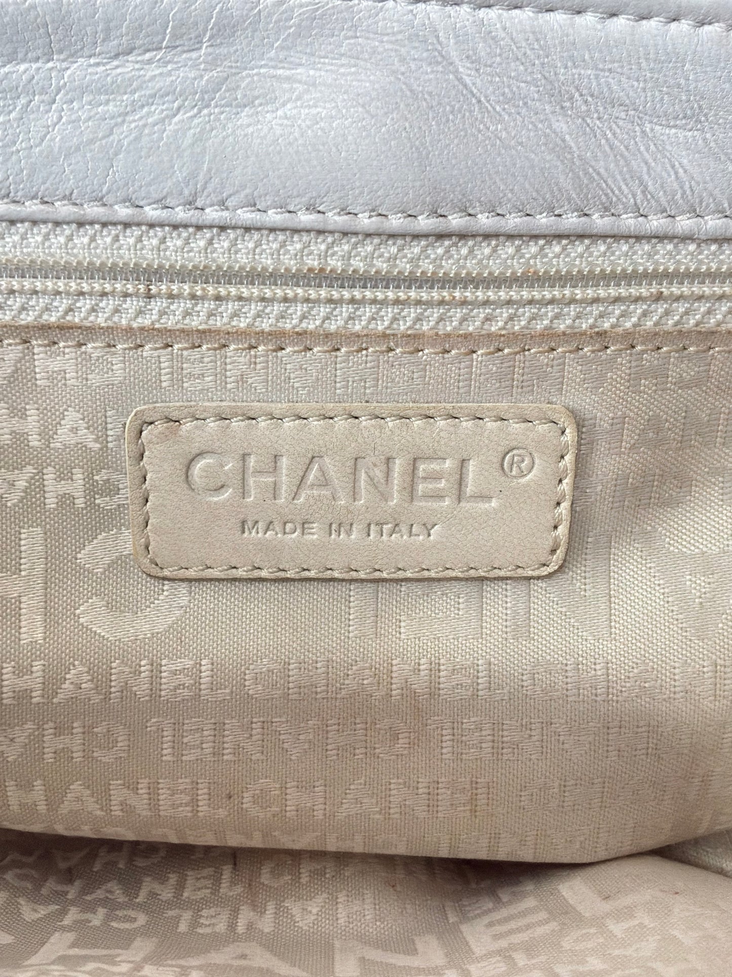 Chanel Choco Bar Quilted White Flap