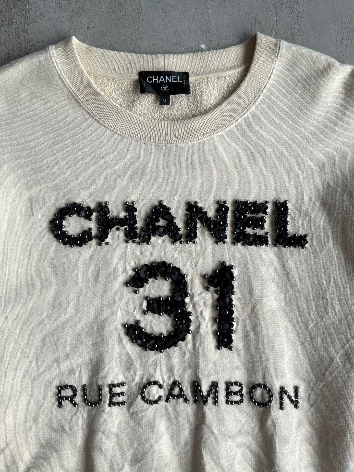 Chanel 31 Rue Cambon Beaded Crewneck