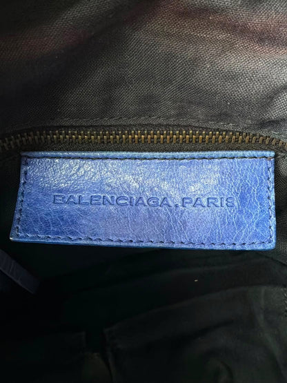 Balenciaga Town Blue Lambskin Bag