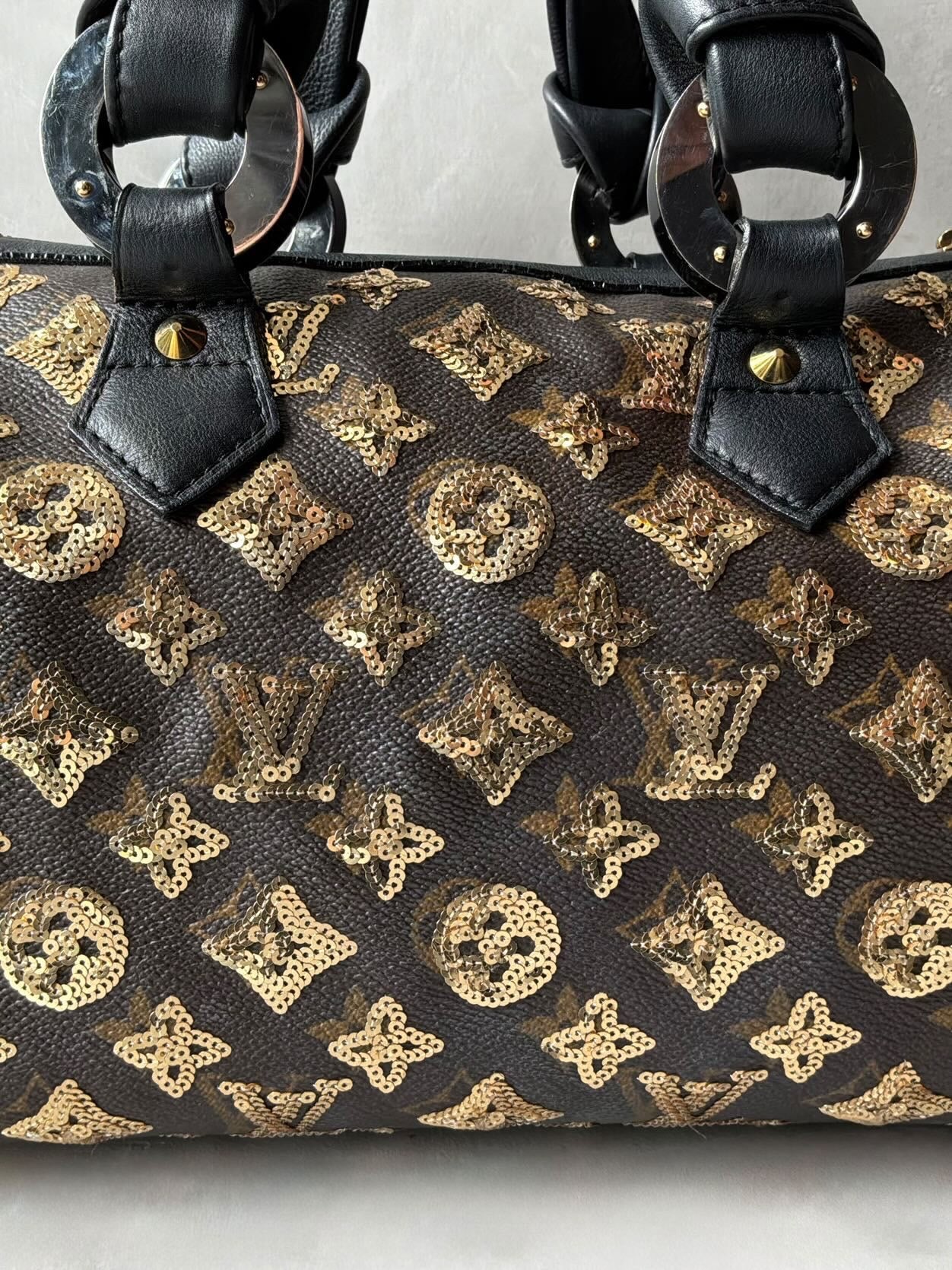 Louis Vuitton Gold Sequins Speedy 28 Bag