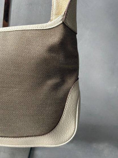 Gucci Canvas Leather Jackie Bag