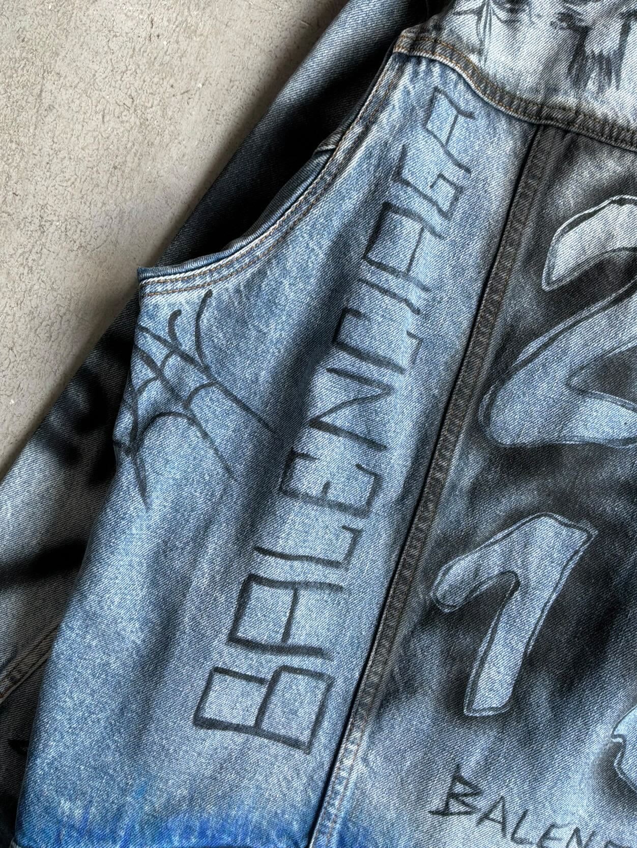 Balenciaga Graffiti Denim Jacket
