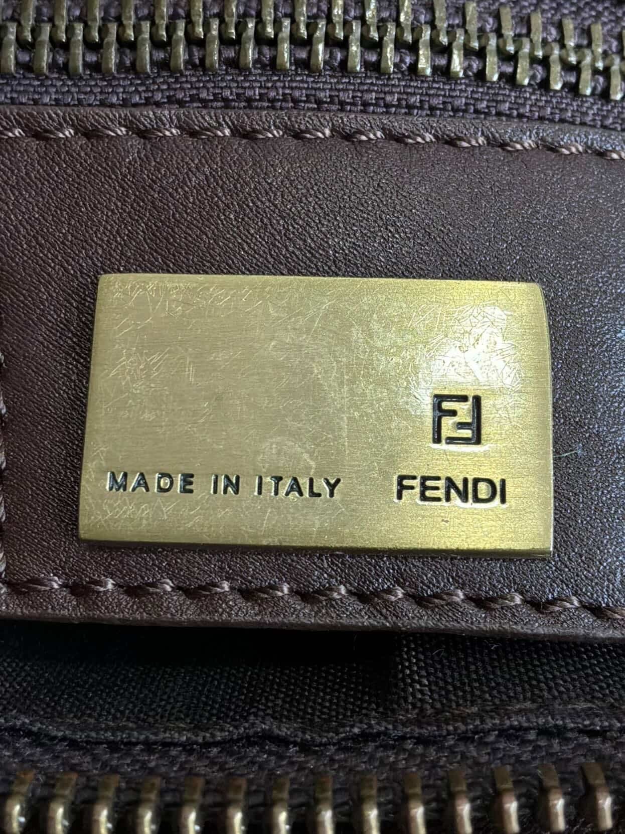 Fendi Leather Monogram Chef Bag