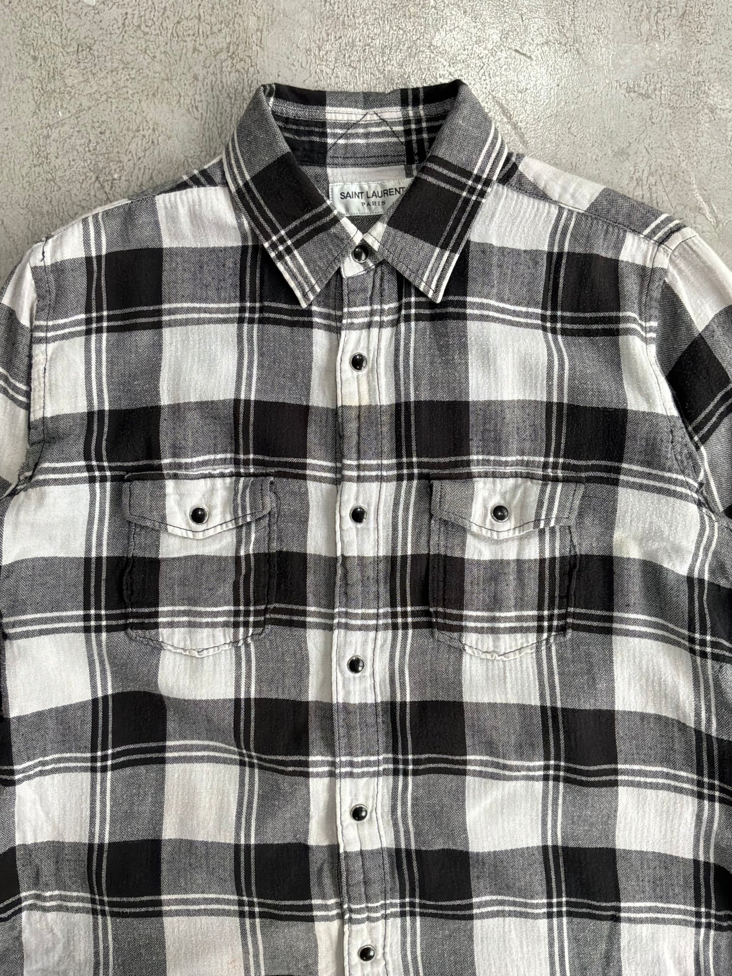 Saint Laurent Paris Checkered Flannel