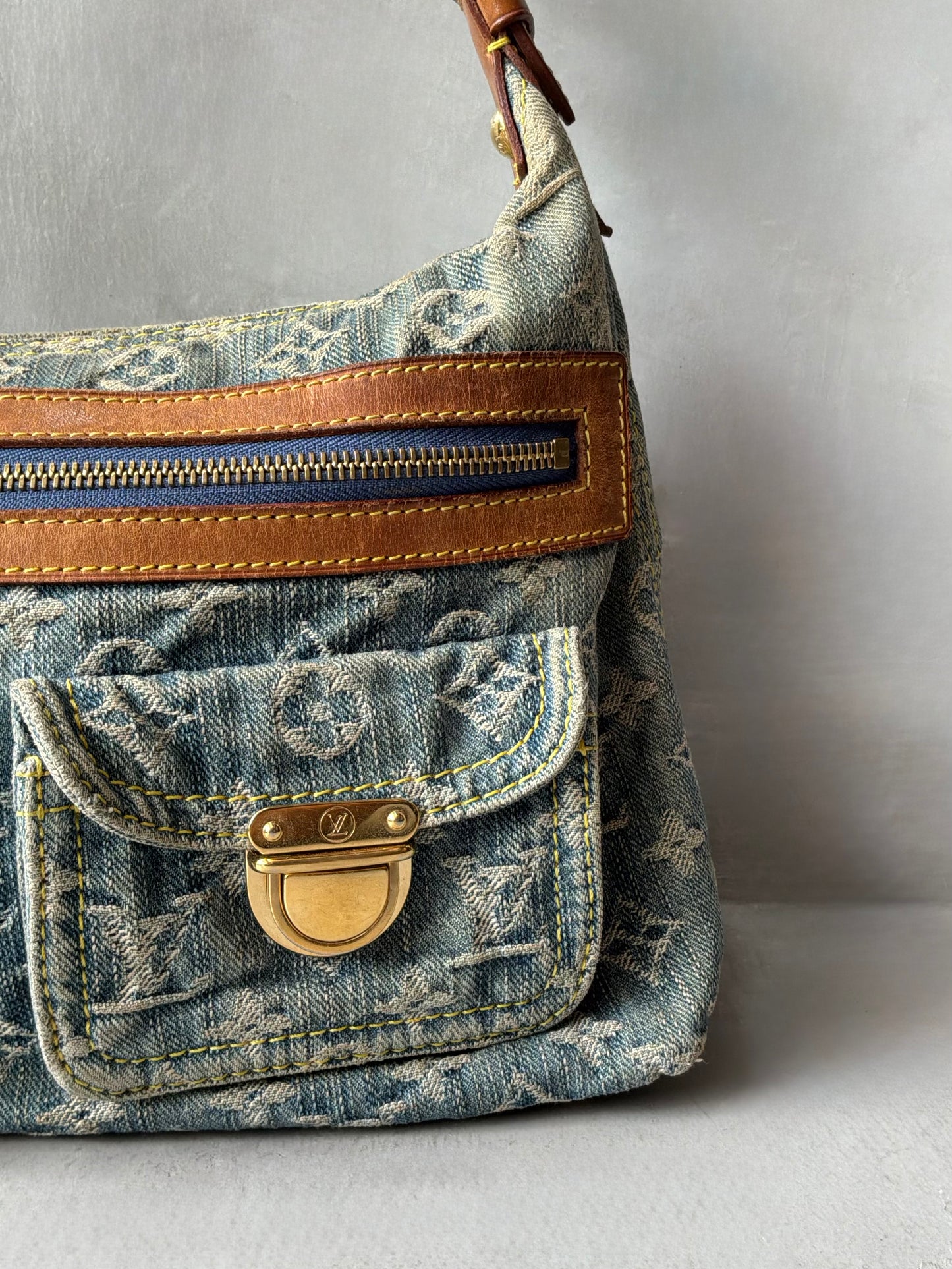 Louis Vuitton Denim Monogram PM Shoulder Bag