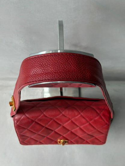 90’s Chanel Kelly Flap Caviar Shoulder Bag