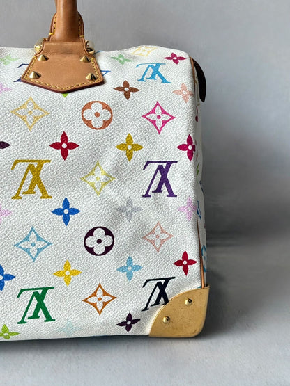 Louis Vuitton X Murakami White Multicolor Speedy 30