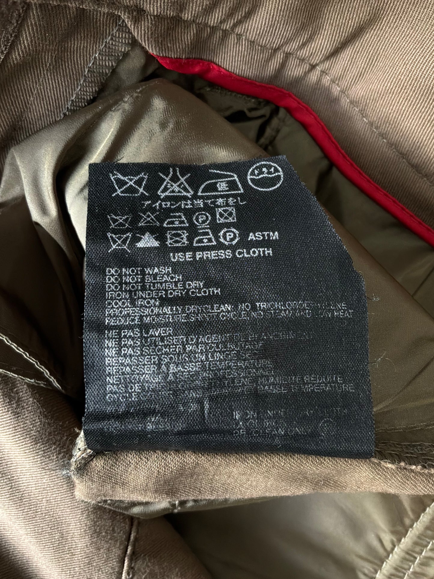 Prada Red Tab Brown Pants