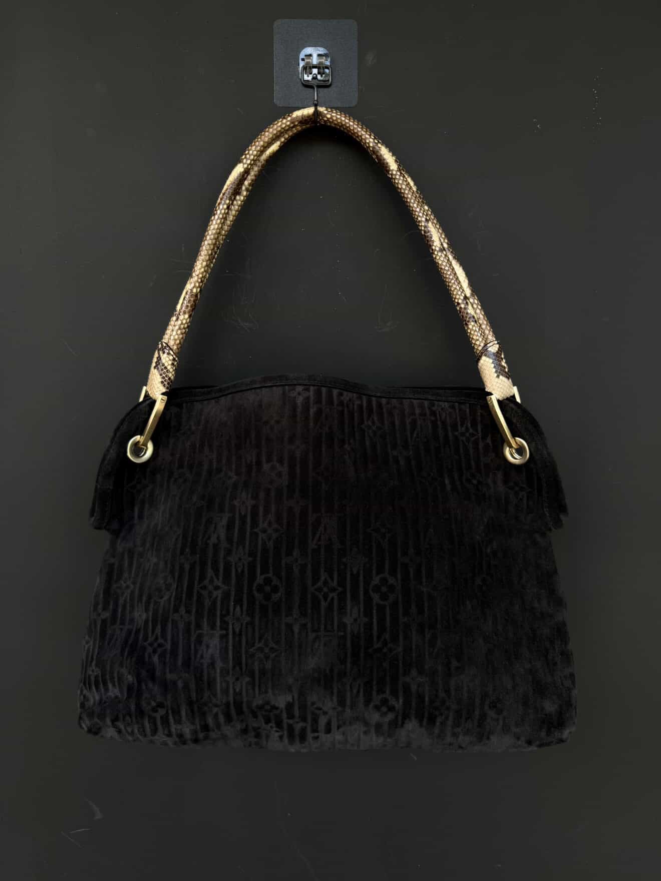 Louis Vuitton Limited Edition Suede Monogram Python Bag