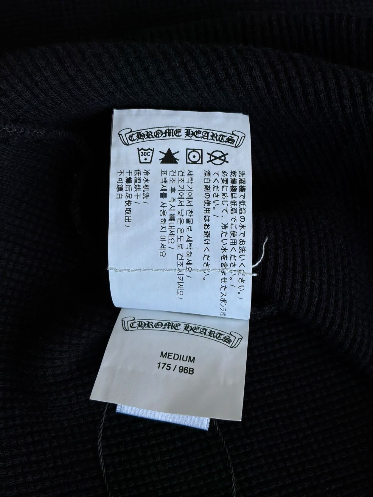 Chrome Hearts Thermal Henley Embroidered Longsleeves