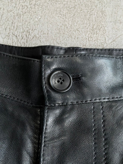 Balenciaga Sample Wide Leather Pants