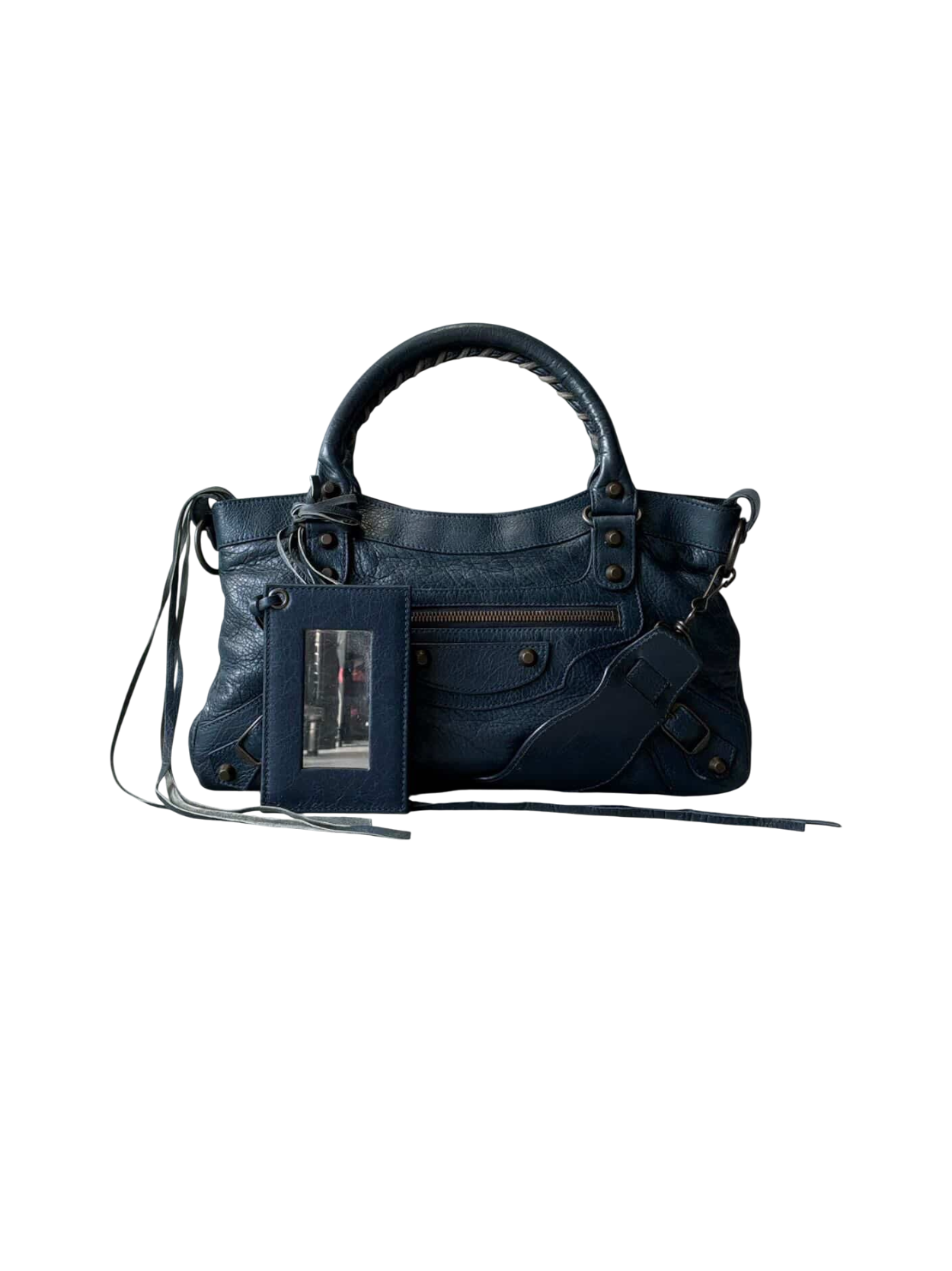 Balenciaga Le First Navy Lambskin Bag