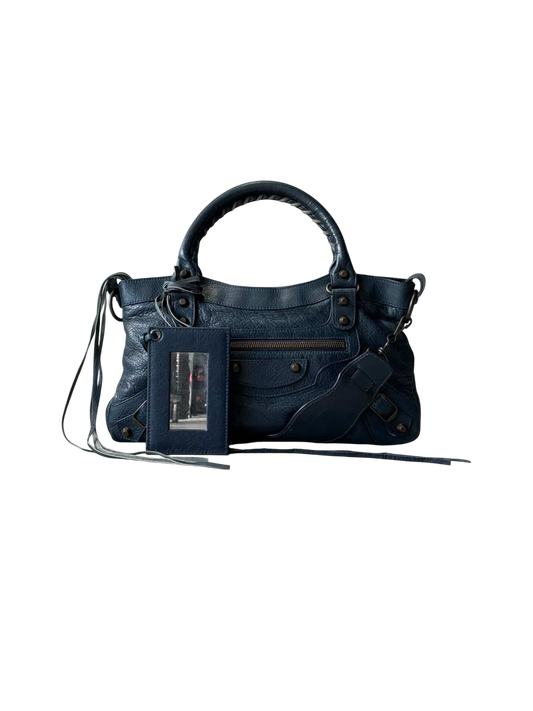 Balenciaga Le First Navy Lambskin Bag