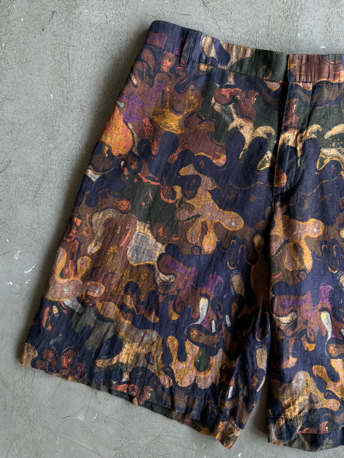 Dior X Peter Doig Oblique Camouflage Silk Shorts