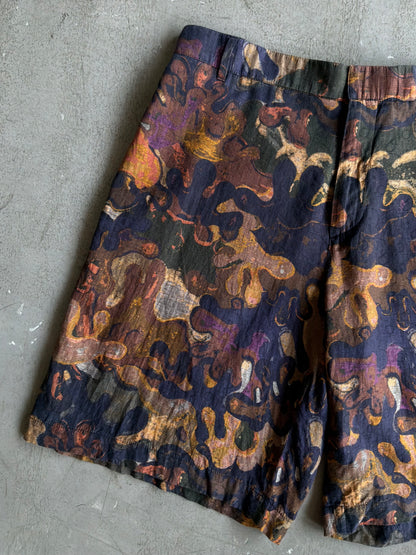 Dior X Peter Doig Oblique Camouflage Silk Shorts