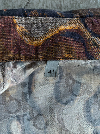 Dior X Peter Doig Oblique Camouflage Silk Shirt