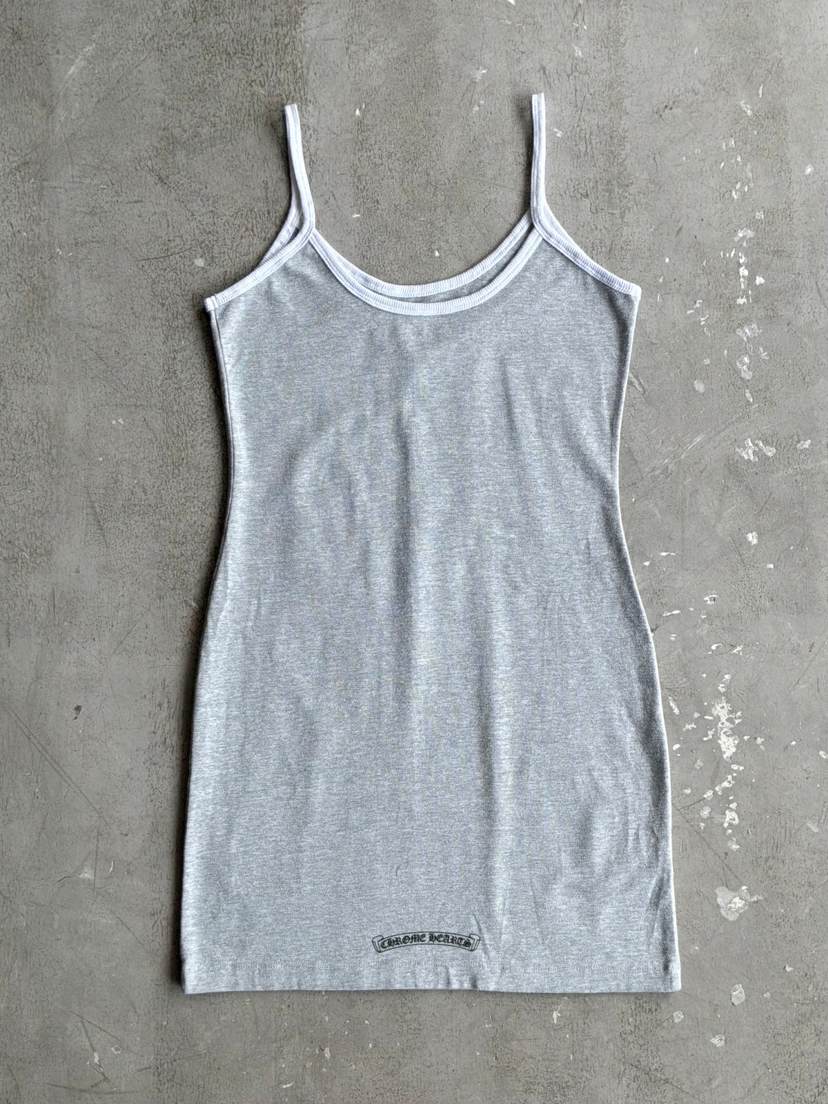 Chrome Hearts Three Logo Gray Mini Dress