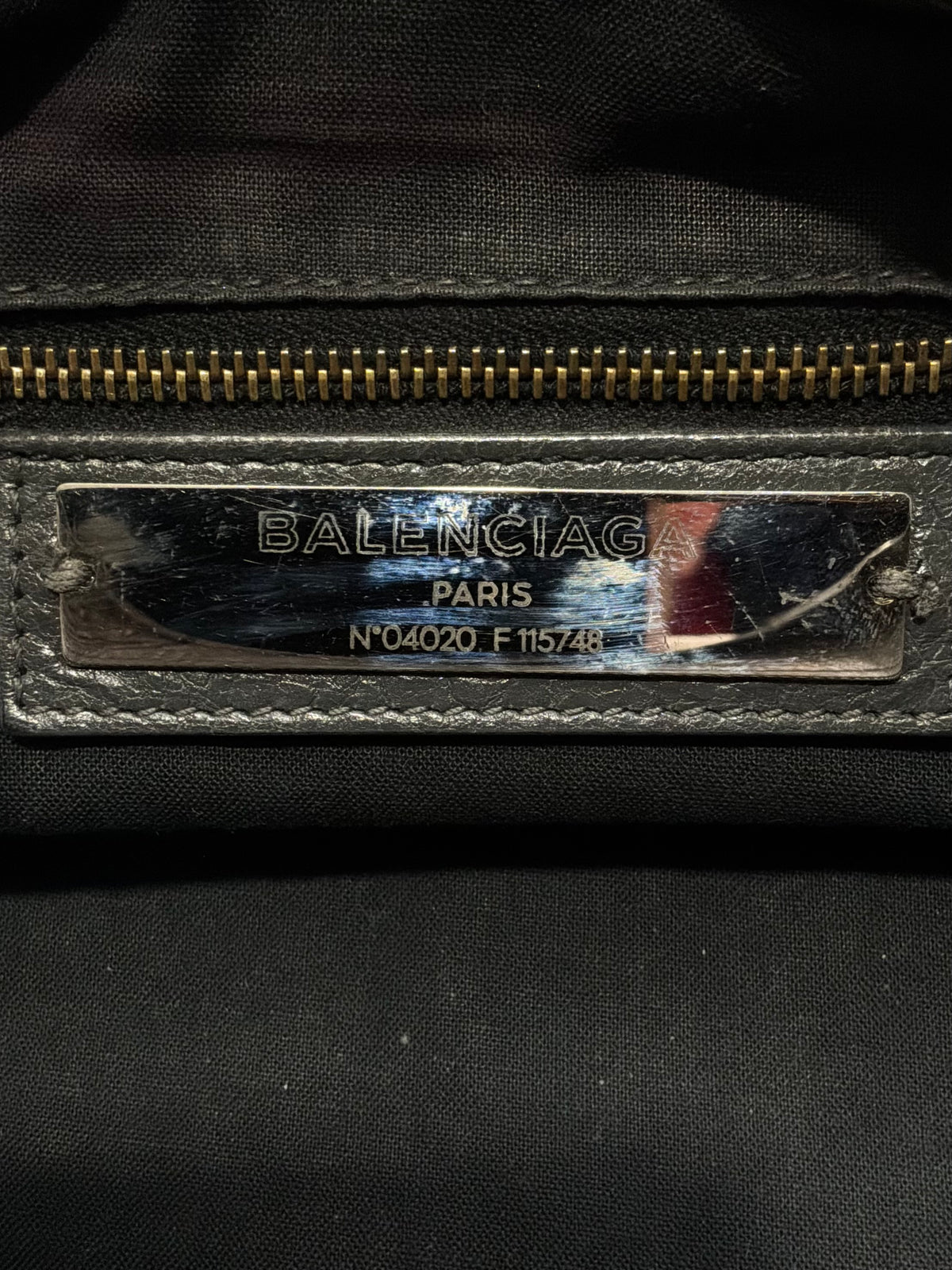 Balenciaga Classic City Gray on Brass Lambskin Bag