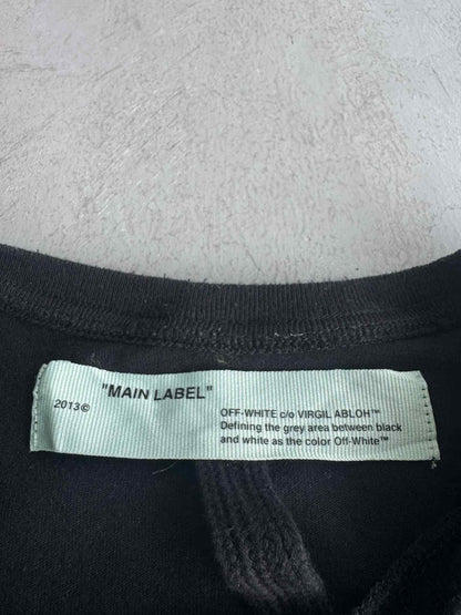 Off- White Diagonal Logo Black Tee